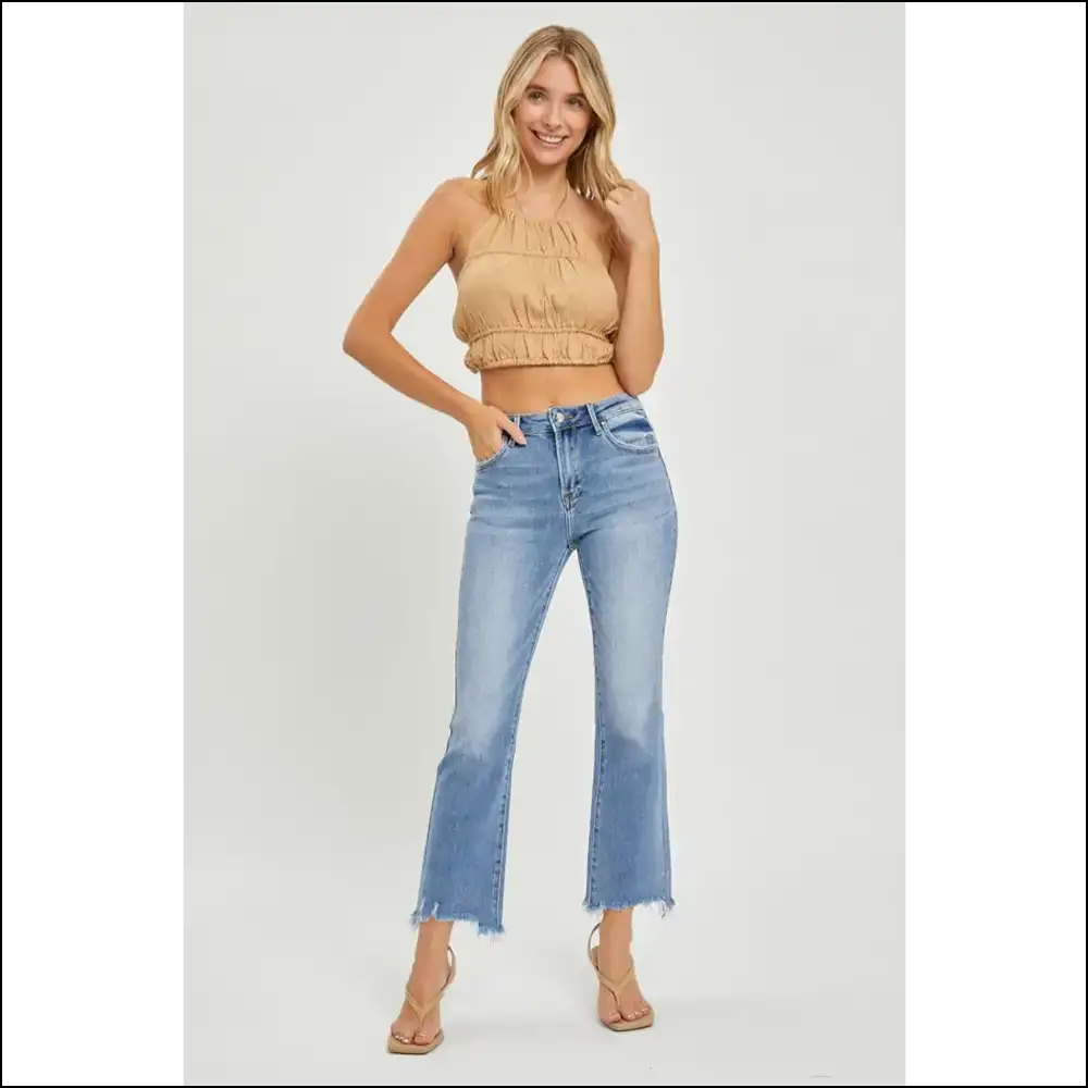 Cropped Straight Jeans: where Frayed Hem Meets Fabulous Fashion Fail! ππ - Jeans on Sale Worldwide Shipping