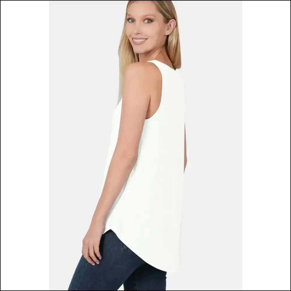 Curved Hem Perfection: your Zenana Chic Tank Top Obsession Awaits πβ¨ - Tops on Sale Worldwide Shipping