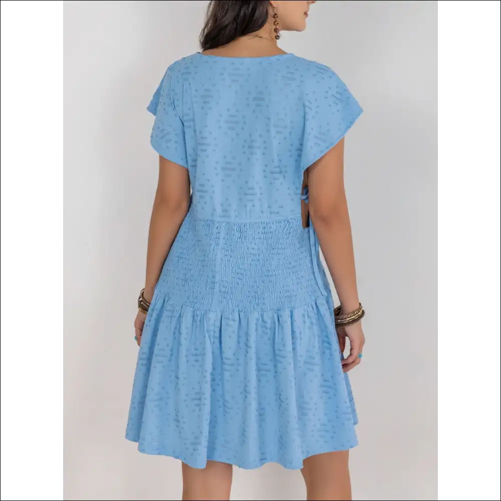 Chic Cutout Surplice Short Sleeve Dress - Dresses on Sale Worldwide Shipping