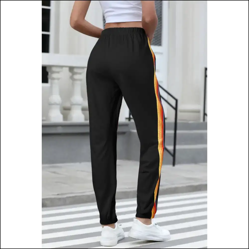 Dark Grey Rainbow Pants: Couch to Club 🌈 Needful Things - Pants on Sale Worldwide Shipping