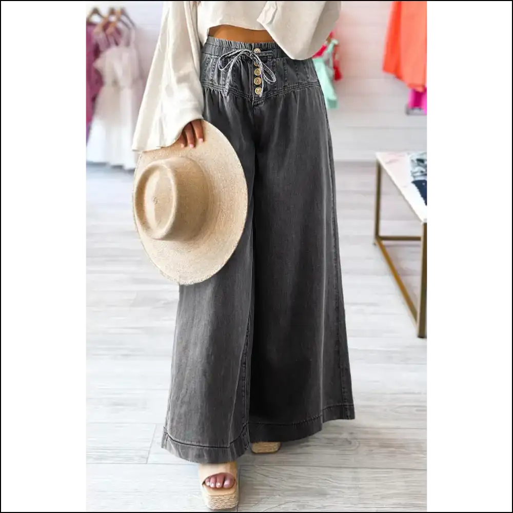 Dusk Blue Denim: High Waist Wide Leg Jeans so Good Itβs Criminal π Needful Things. Mineral Wash - Carbon Grey / 4 - on Sale Worldwide