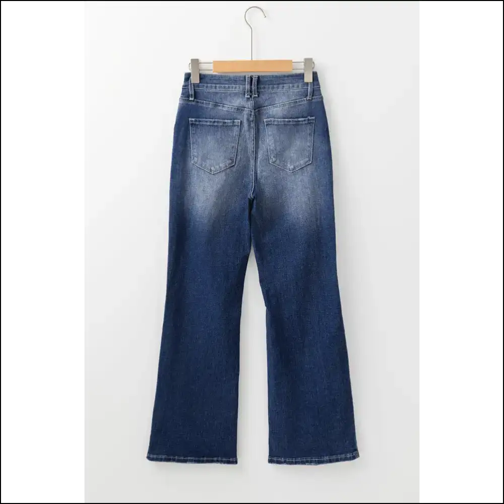 Dusk Blue High Rise Ripped Jeans: Ass Gas or Grass no one Rides Free! π Needful Things - Jeans on Sale Worldwide Shipping