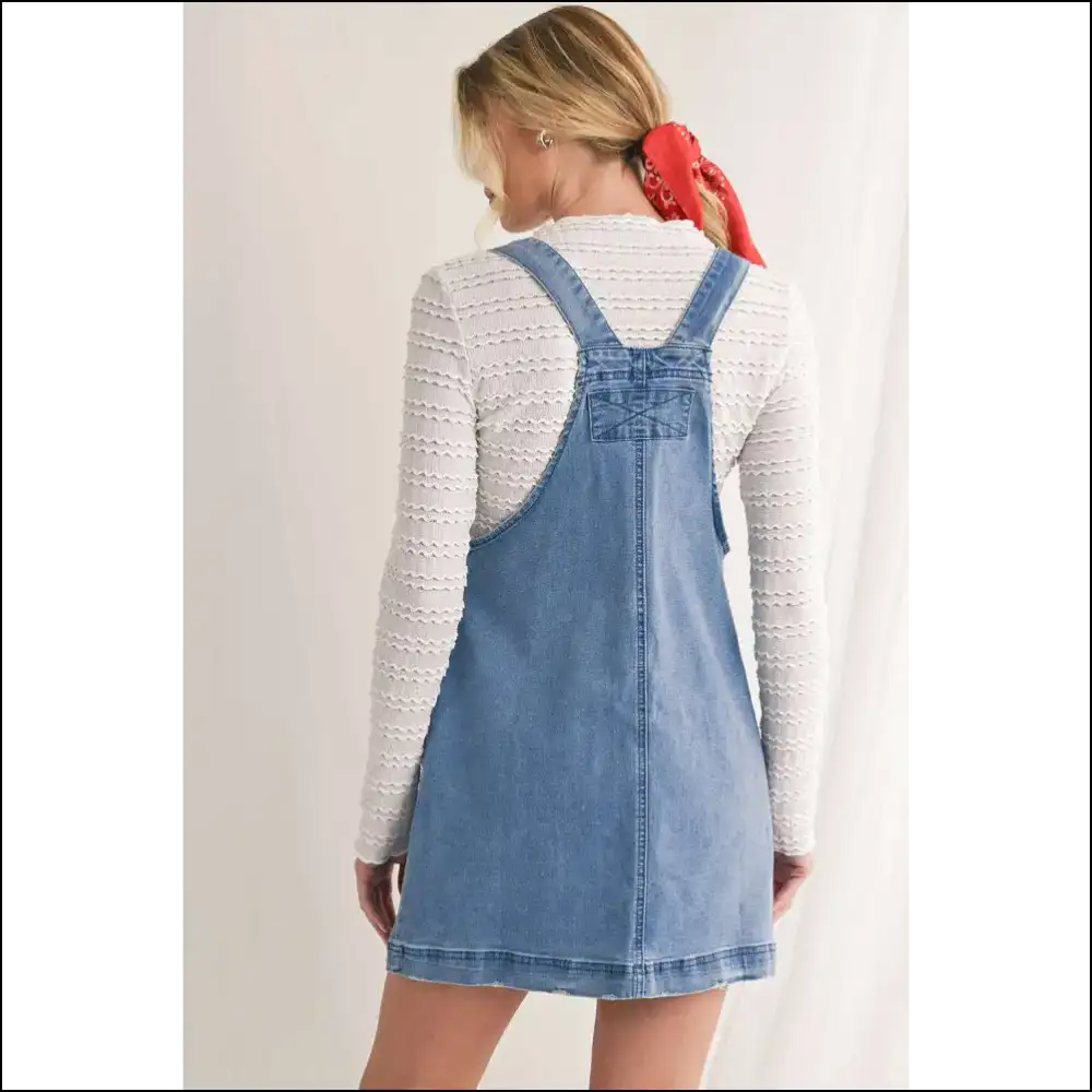 Dusk Blue Pocket Overalls: Adjustable Straps to Steal Hearts 💙 Needful Things - Short Dresses on Sale Worldwide Shipping