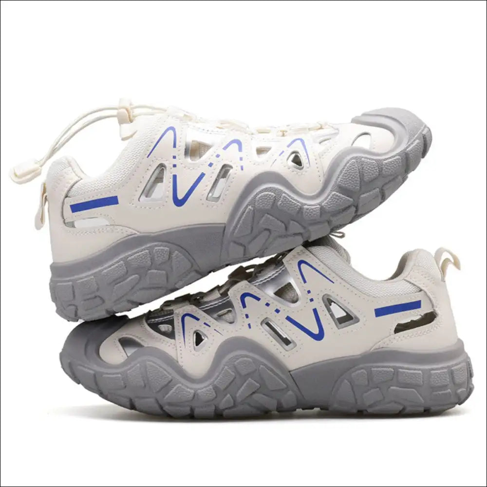 Elastic Lock Laces Round Toe Platform Contrast Athletic Shoes - on Sale Worldwide Shipping