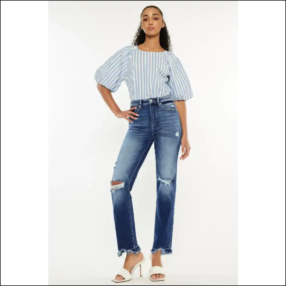 Elevate your Wardrobe with Kancan High Rise Distressed Jeans of Glory! πβ¨ - on Sale Worldwide Shipping