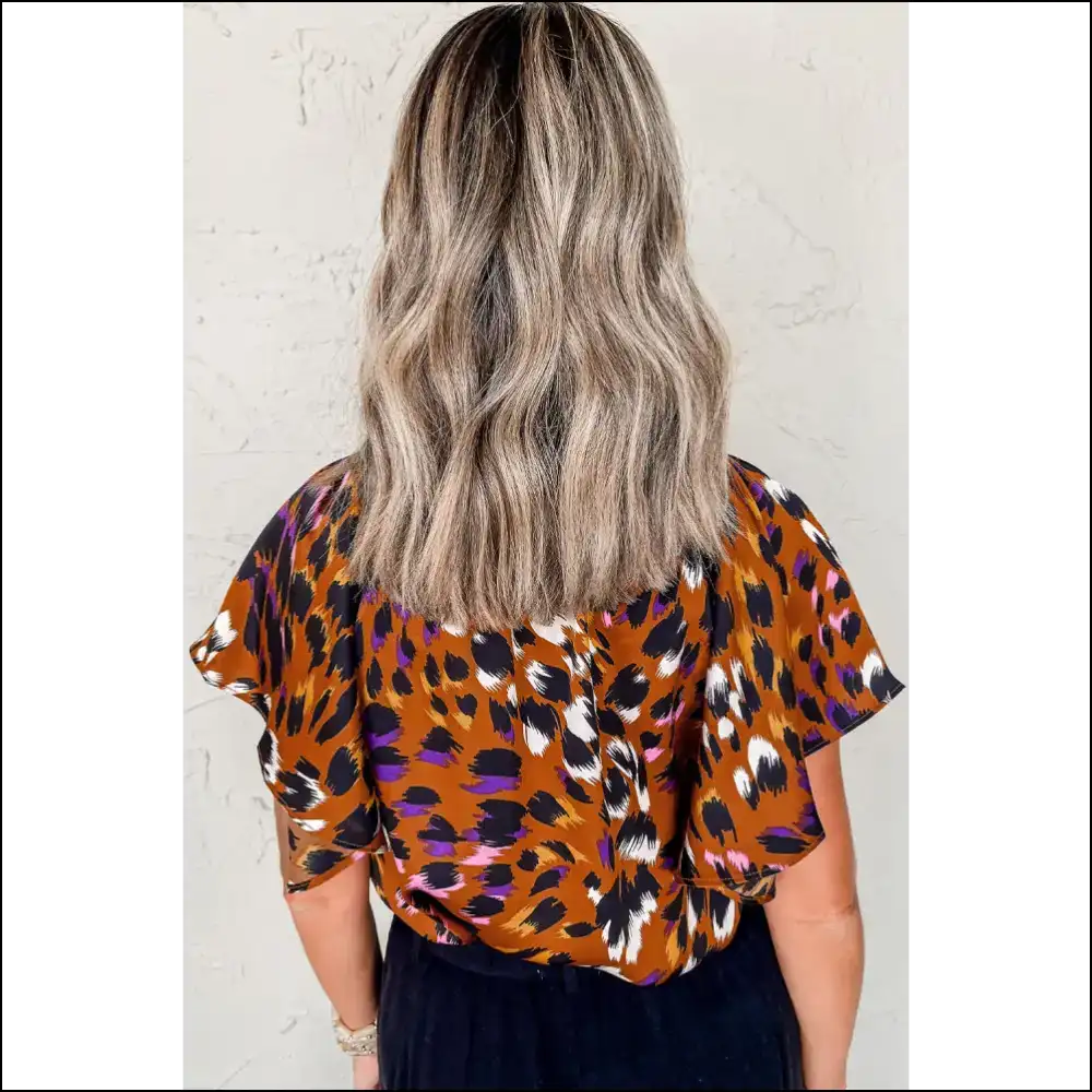 Fabulous Leopard Print Blouse Roar Wear - Blouses on Sale Worldwide Shipping