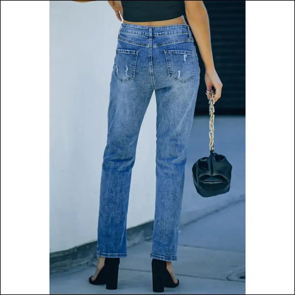 Fall Into Fashion with Distressed Pumpkin Pattern Jeans - Spooktacular Style! π - on Sale Worldwide Shipping