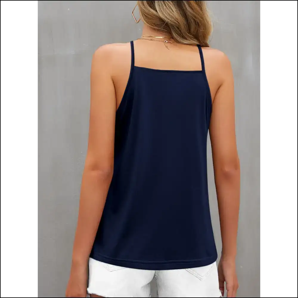 Fam-fam Color Block Grecian Neck Cami - Tank Tops on Sale Worldwide Shipping