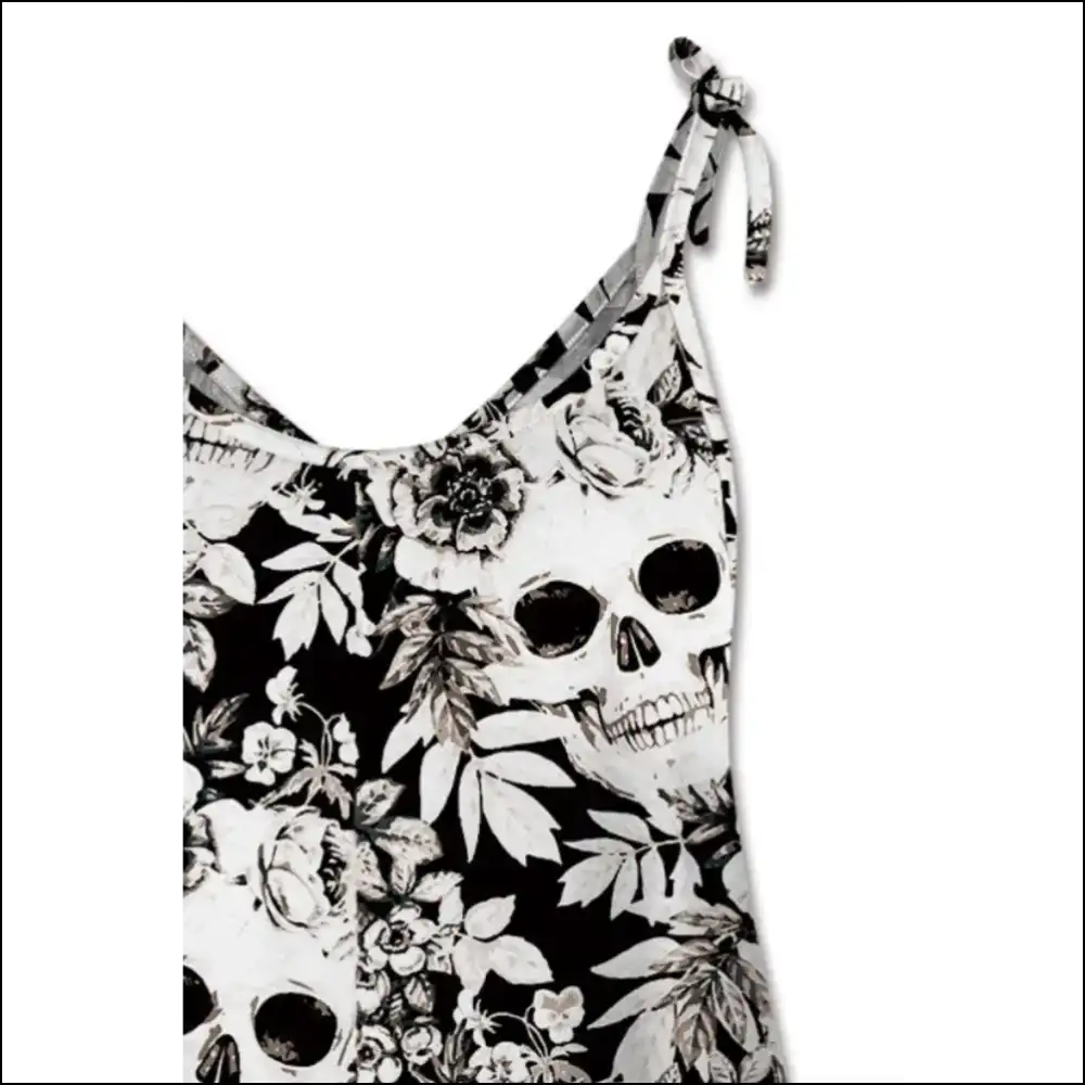 Fam-fam Skull Print Cami – Chic & Edgy Style - Tank Tops on Sale Worldwide Shipping