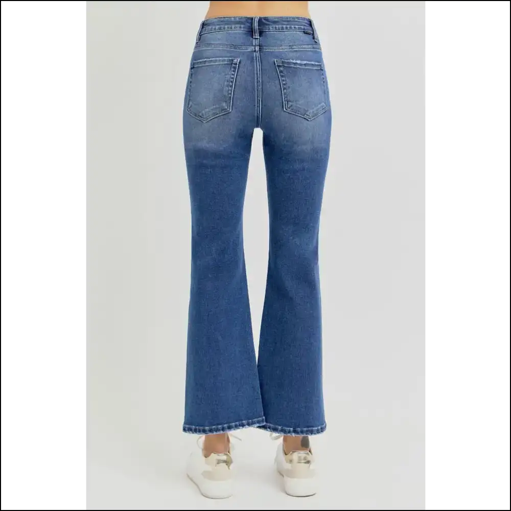 Flare it Like you Mean It: Risen High Rise Crop Jeans for the Bold - on Sale Worldwide Shipping
