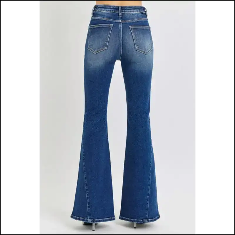 Flare it Up: Risen Distressed Button-fly Jeans for the Bold and Beautiful! - on Sale Worldwide Shipping