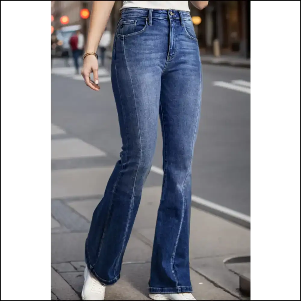 Flare-tastic Confidence: Yes you can Rock these High Waist Jeans! - Medium / 1xl - Jeans on Sale Worldwide Shipping