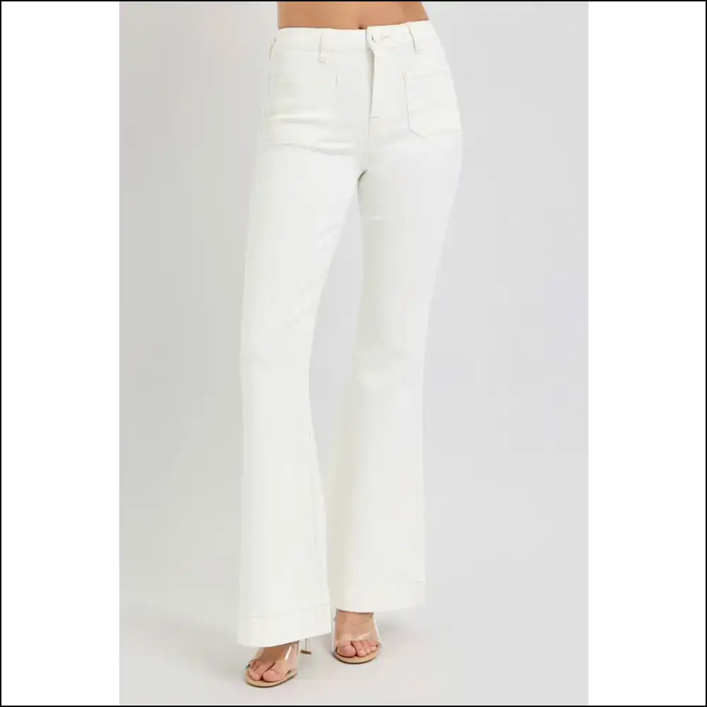 Flare Up your Life with Needful Things High Rise Patch Pocket Jeans! πβ¨ - Jeans on Sale Worldwide Shipping