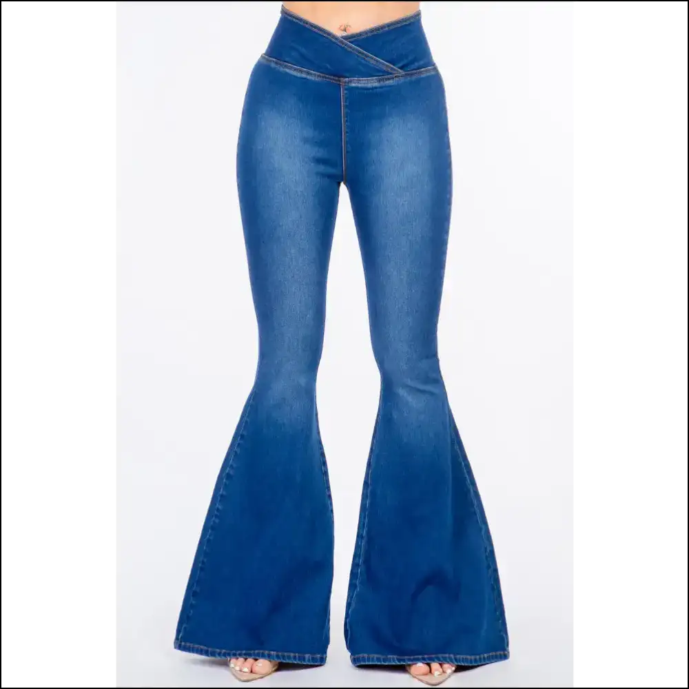 Flare Up your Style: Meet the American Bazi High Waist Jeans! ππβ¨ - Blue / l - Jeans on Sale Worldwide Shipping