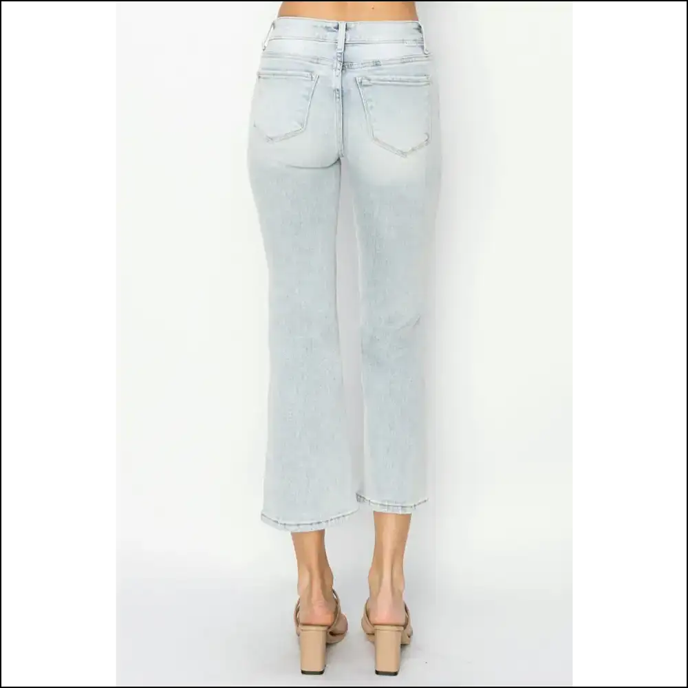 Flaunt it Like you Own in Risen Mid Rise Cropped Flare Jeans ๐๐ - on Sale Worldwide Shipping