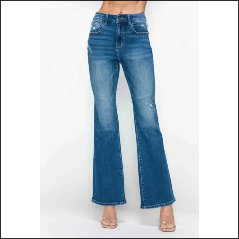 Flaunt your Fabulous: High Rise Bootcut Jeans that Keep it Real! 💃✨ - on Sale Worldwide Shipping