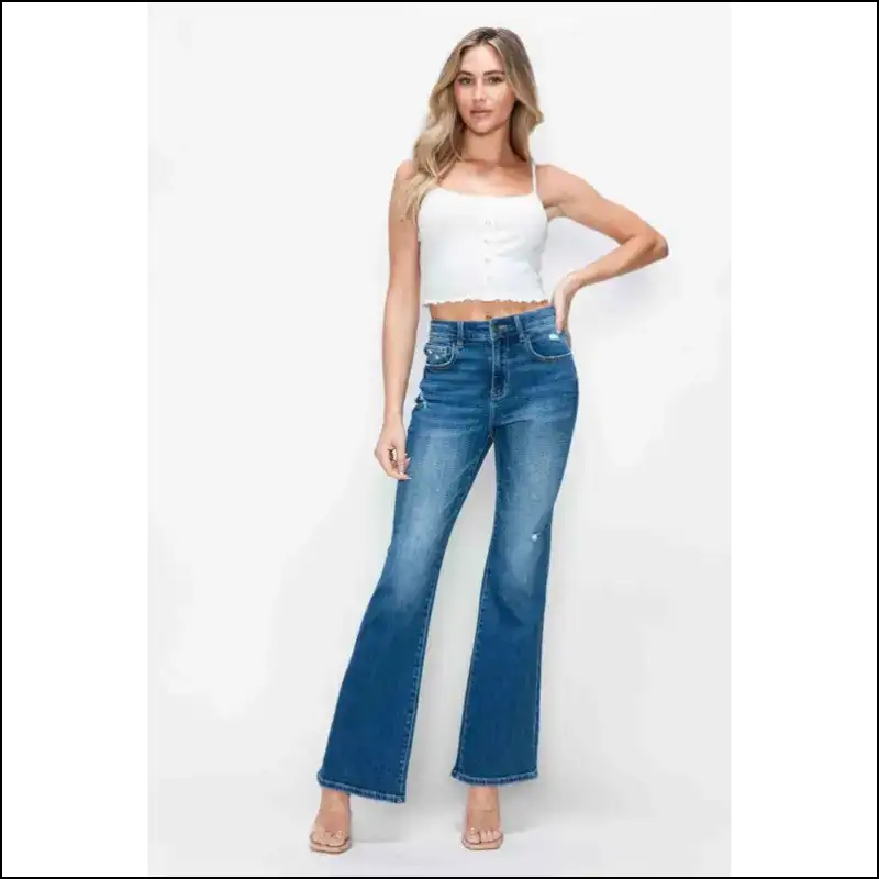 Flaunt your Fabulous: High Rise Bootcut Jeans that Keep it Real! 💃✨ - on Sale Worldwide Shipping