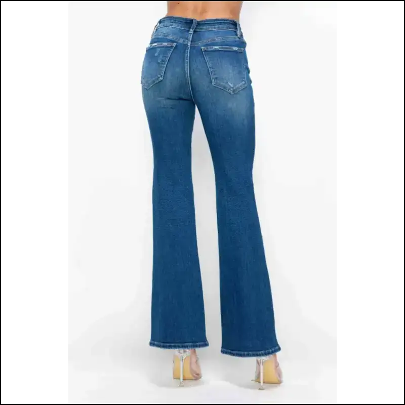Flaunt your Fabulous: High Rise Bootcut Jeans that Keep it Real! 💃✨ - on Sale Worldwide Shipping