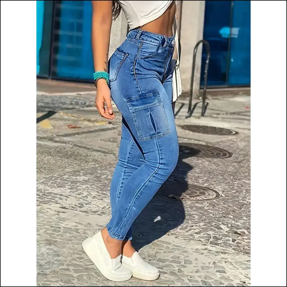 Flaunt your Fabulousness in Stylish Skinny Jeans: Pockets for Snacks! ππ - Jeans on Sale Worldwide Shipping