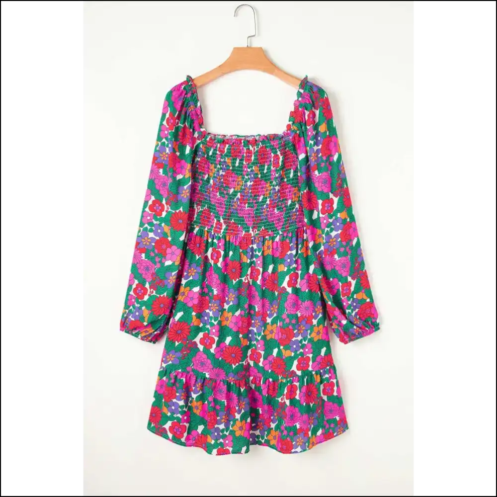 Flirty Floral Mini Dress: Curves! 🌼 Needful Things - Plus Size Dresses on Sale Worldwide Shipping