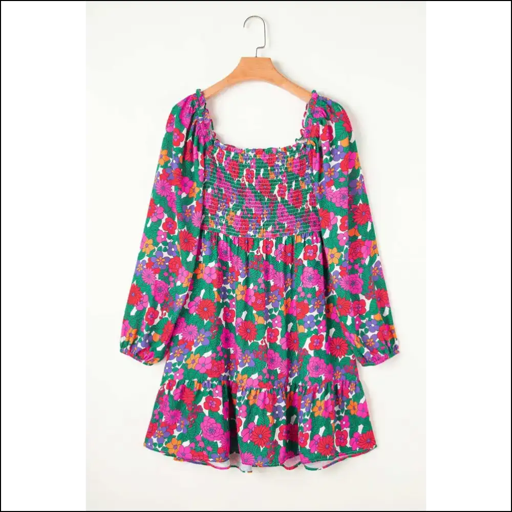Flirty Floral Mini Dress: Curves! 🌼 Needful Things - Plus Size Dresses on Sale Worldwide Shipping