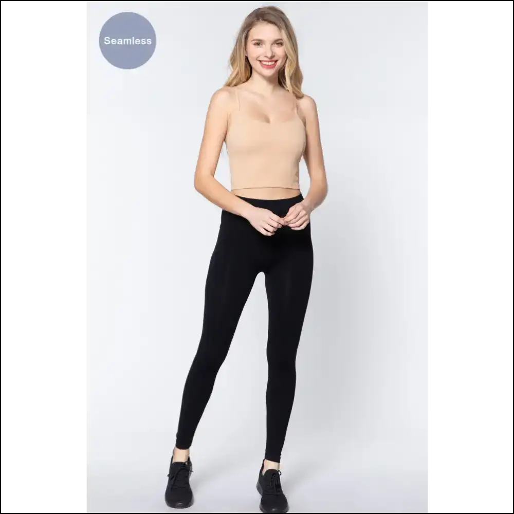 Flirty Round Neck Crop Rib Cami - Tank Tops on Sale Worldwide Shipping
