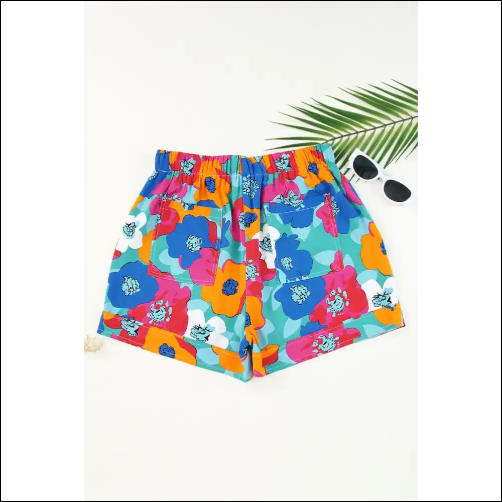 Floral Print Drawstring Shorts: Pants Optional Life Essential! Needful Things 🌸 - Shorts on Sale Worldwide Shipping