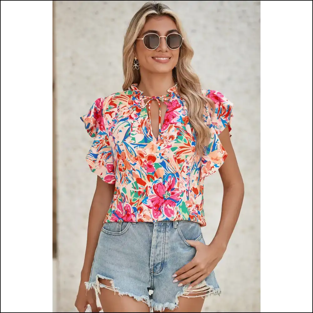 Floral Print Frenzy: Needful Things’ Blouse will Make you Happy 🌼 - Blouses on Sale Worldwide Shipping