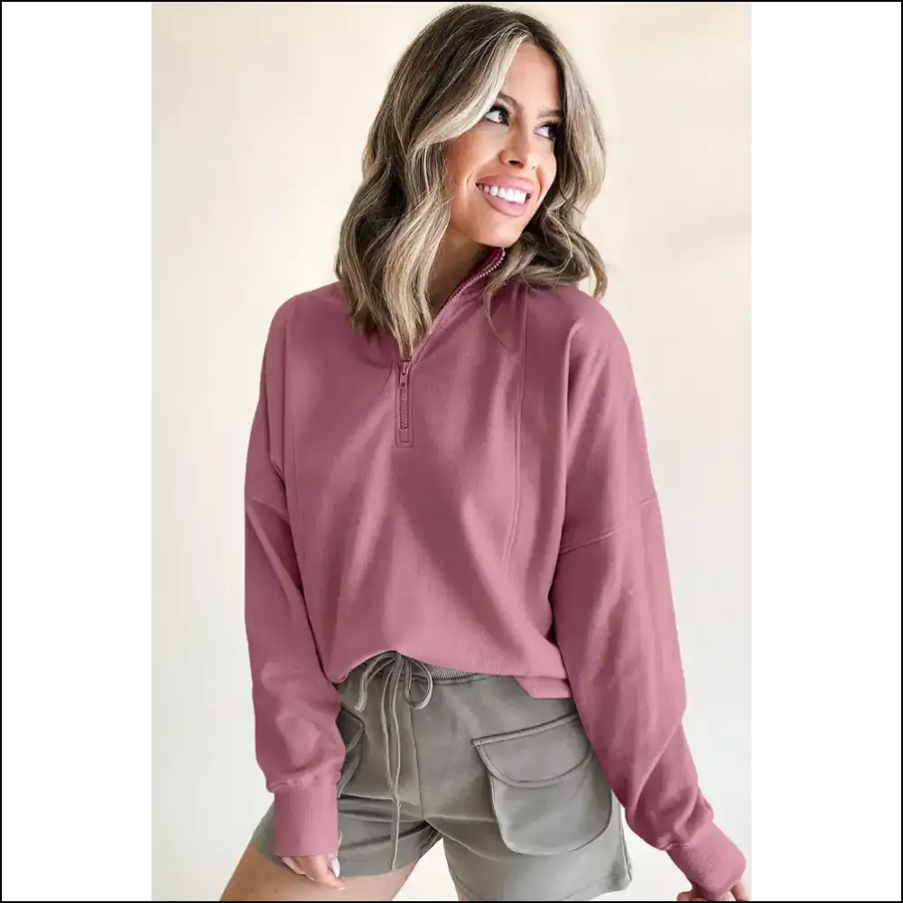 Fuchsia Zipper Collared: i Woke Up this! π Needful Things - Sweatshirts & Hoodies on Sale Worldwide Shipping