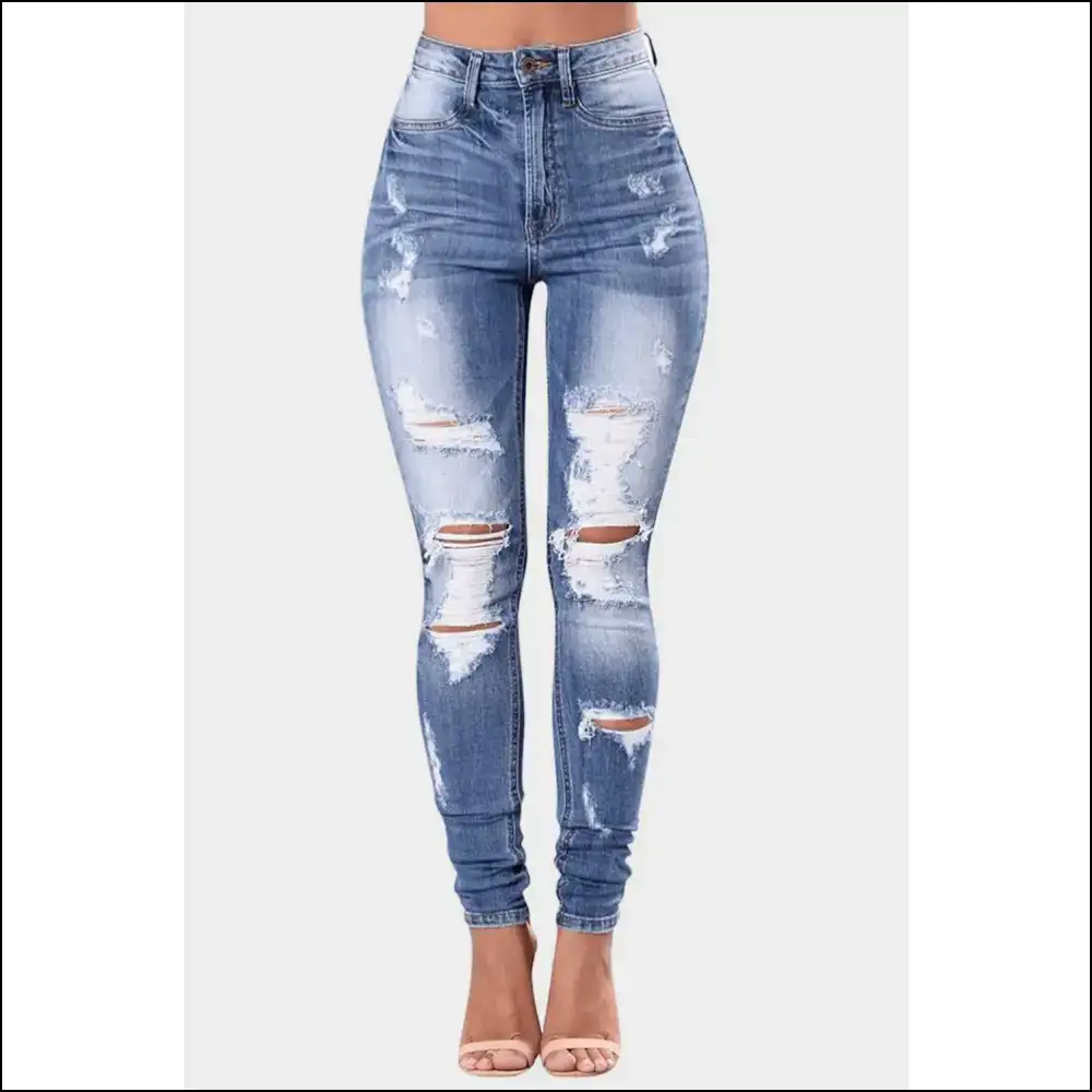 Get Ready to Slay in your Plus Size Distressed Skinny Jeans! ππ₯ - Jeans on Sale Worldwide Shipping