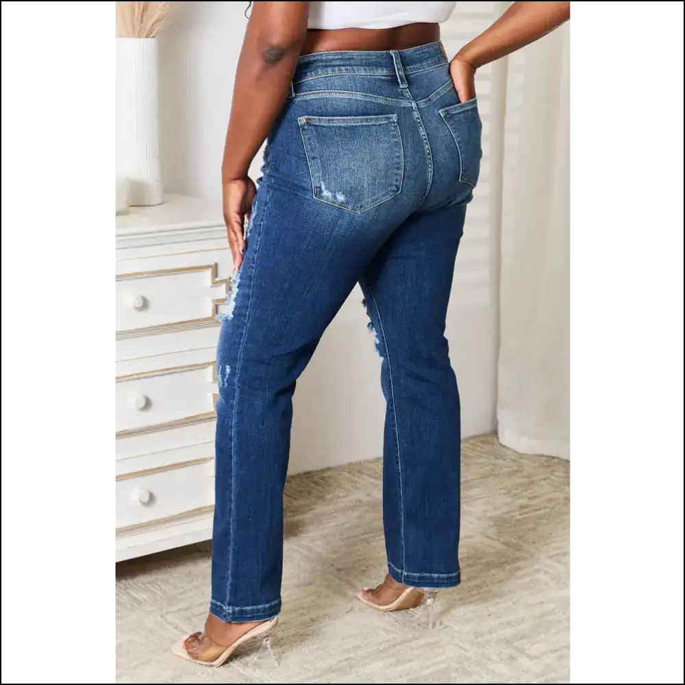 Get Ready to Strut: Judy Blue Mid Rise Jeans for Fashion Freedom! - on Sale Worldwide Shipping