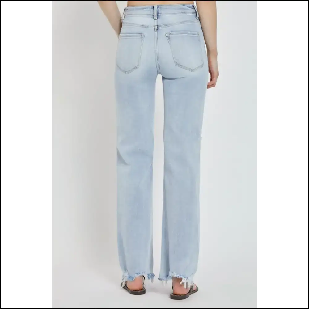 Get Wide Legged and Ready: High Rise Distressed Jeans for the Brave! π - on Sale Worldwide Shipping