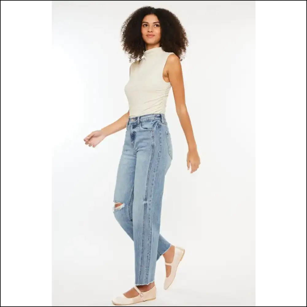 Get your 90s Groove on with Kancan Ultra High Rise Distressed Denim! - Jeans on Sale Worldwide Shipping