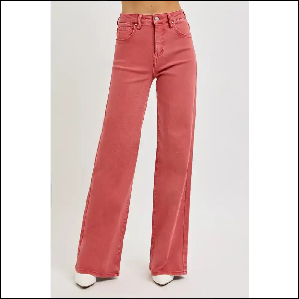 Get your Groove Back with Risen High Rise Tummy Control Jeans! - Red / 3xl - Jeans on Sale Worldwide Shipping