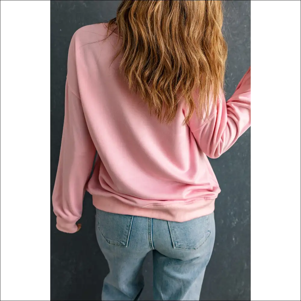 Graphic Round Neck Long Sleeve Sweatshirt - Sweatshirts & Hoodies on Sale Worldwide Shipping