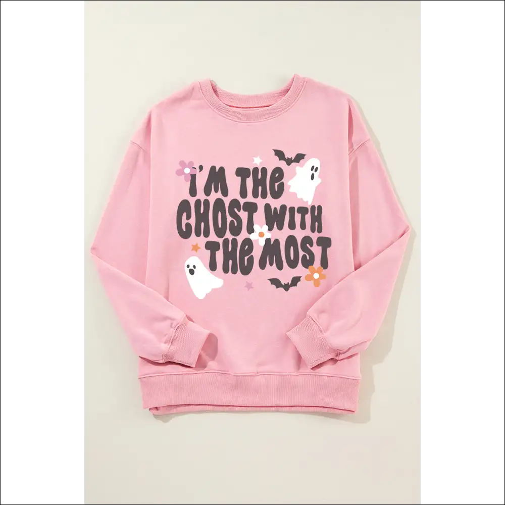 Graphic Round Neck Long Sleeve Sweatshirt - Sweatshirts & Hoodies on Sale Worldwide Shipping