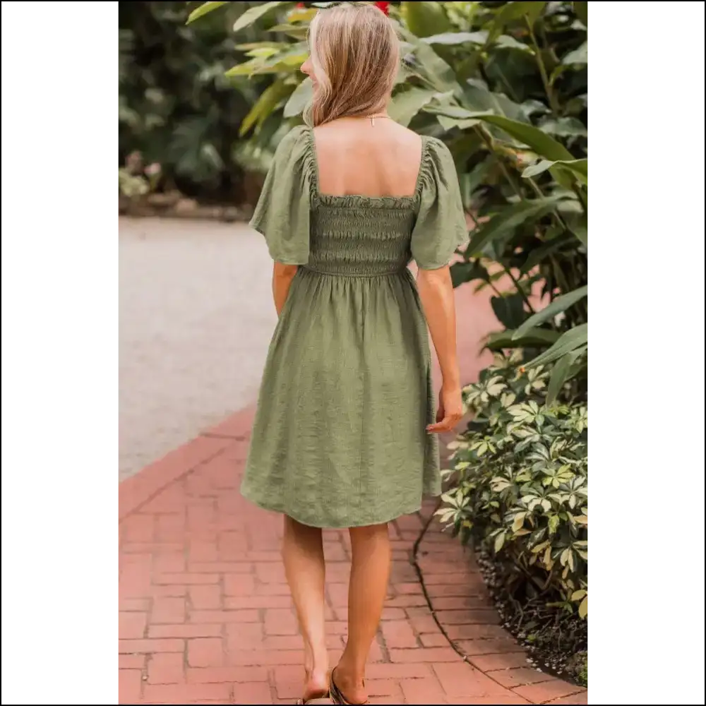 Grass Green Flutter Sleeve Size Dress: so Cute it Hurts (your Ex) - Plus Dresses on Sale Worldwide Shipping