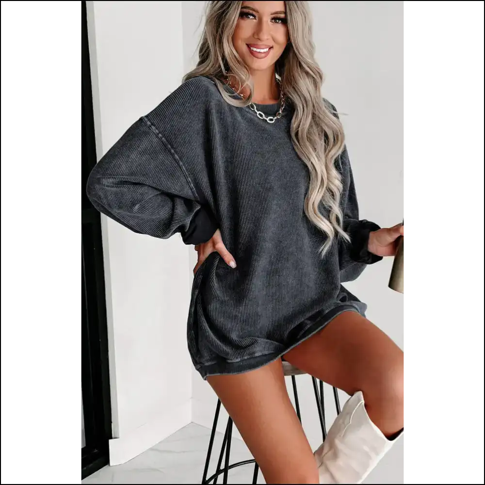 Gray Ribbed Knit: so Cozy Itβs Practically Illegal! from Needful Things π - Pink / s - Sweatshirts & Hoodies on Sale Worldwide Shipping