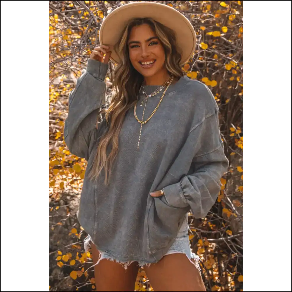 Gray Twist Butterfly Oversized: so Comfy Youll Actually Leave the House 🦋 - Sweatshirts & Hoodies on Sale Worldwide Shipping