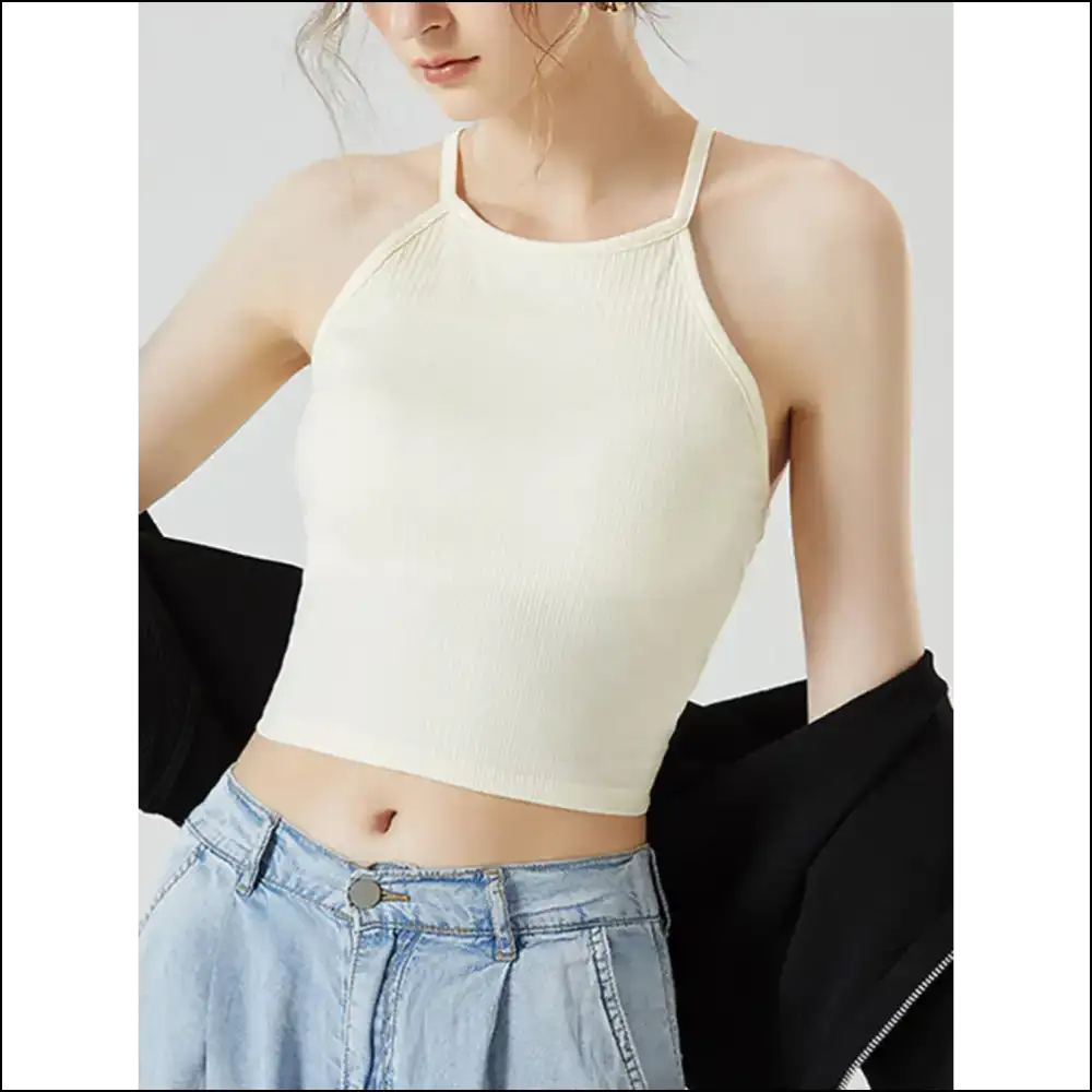 Grecian Neck Cropped Tank: Unleash your Inner Fashion Gladiator πͺβ¨ - Tank Tops on Sale Worldwide Shipping