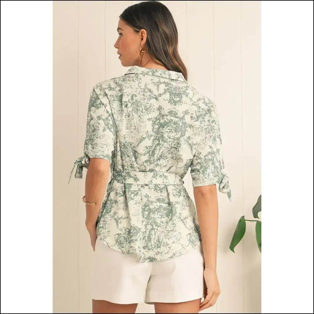 Green Boho Abstract: Shirt so Good It’s Practically Therapy ✨ Needful Things - Blouses on Sale Worldwide Shipping