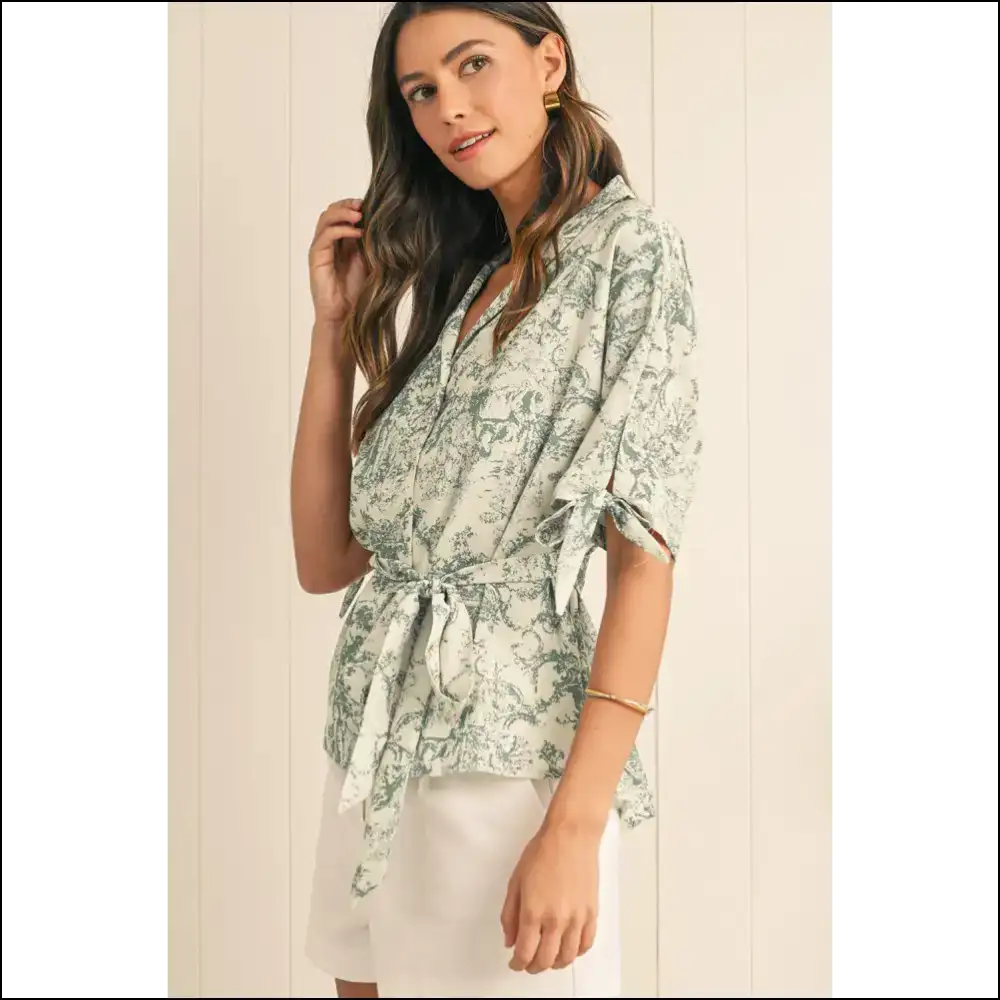 Green Boho Abstract: Shirt so Good It’s Practically Therapy ✨ Needful Things - Blouses on Sale Worldwide Shipping