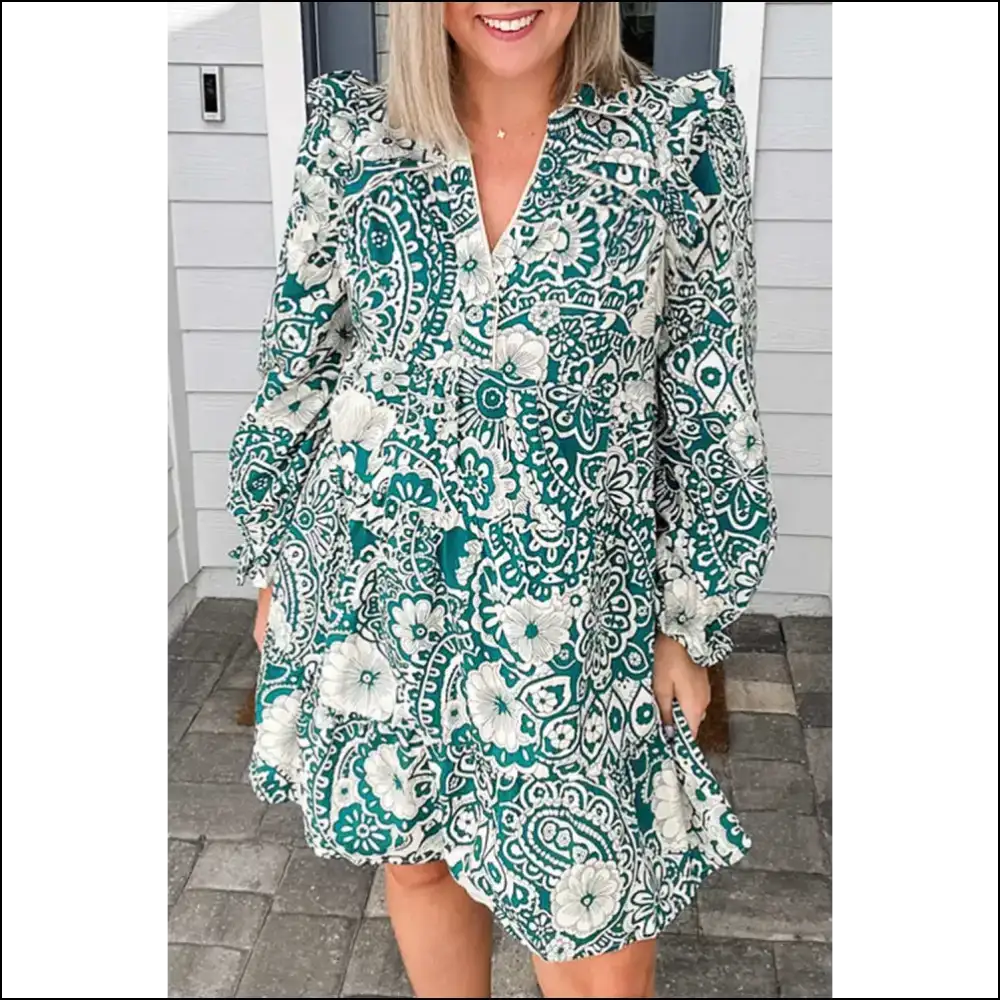 Green Floral Boho Dress: Finally a Dress that Fits my Sass! ๐ผ Needful Things - 1x - Plus Size Dresses on Sale Worldwide Shipping