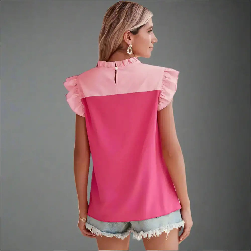 Green Goddess Gone Wild: Chic Bright Pleated Ruffle Blouse! - Blouses on Sale Worldwide Shipping