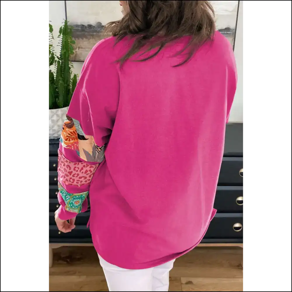 Green Leopard Patchwork: so Comfy Itโs Practically Legal ๐ Needful Things - Plus Size Tops on Sale Worldwide Shipping