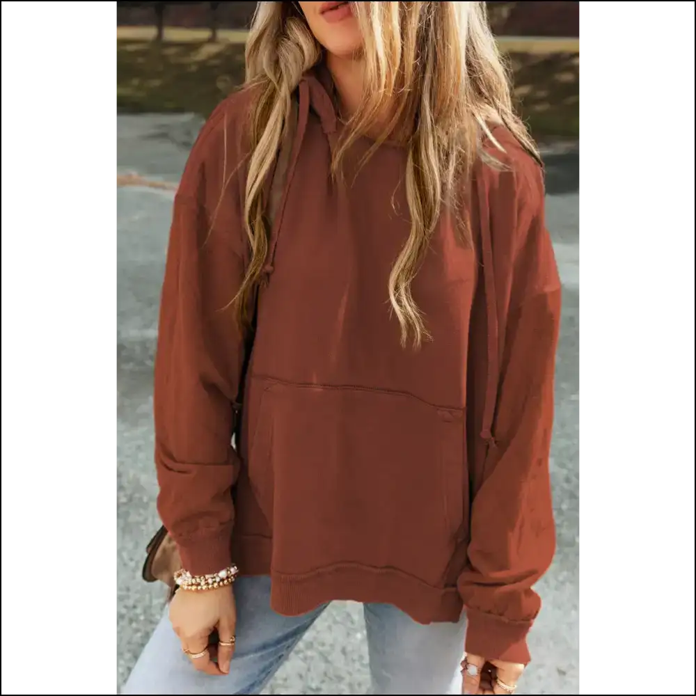 Green Quilted Kangaroo Pocket: Cozy and Ready to Conquer! Needful Things π - Chestnut / s - Sweatshirts & Hoodies on Sale Worldwide Shipping