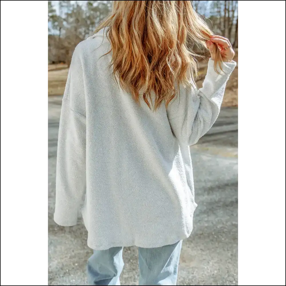 Grey Button-up Shacket: so Chic Itโs Steal from Needful Things ๐ - Jackets Outerwear on Sale Worldwide Shipping
