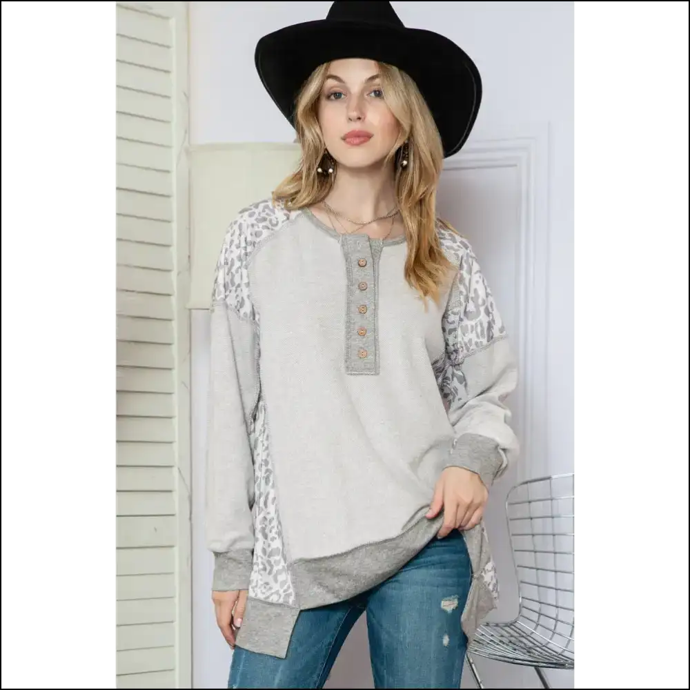 Grey Leopard Print: so Fierce It’s Basically Illegal 🐆 Needful Things - Sweatshirts & Hoodies on Sale Worldwide Shipping