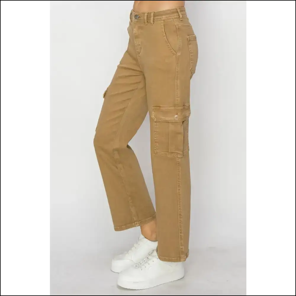High Rise Cargo Jeans: Elevate your Style Hide Snacks Like a Pro! πβ¨ - Jeans on Sale Worldwide Shipping