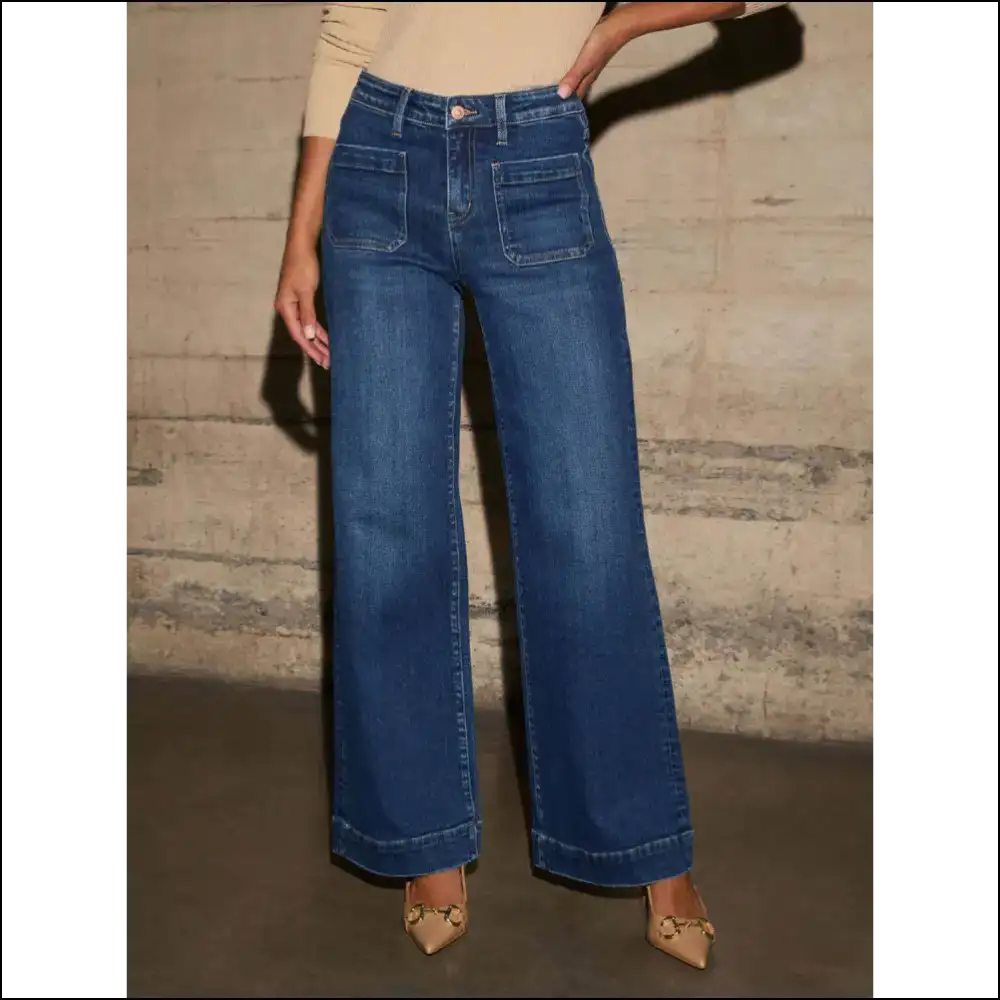 High Rise Happiness: Unlock your Inner Chic with Wide Leg Wonder! ππβ¨ - Medium / s - Jeans on Sale Worldwide Shipping